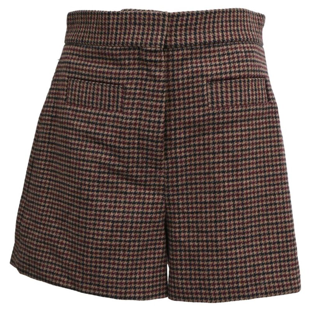 Sandro Houndstooth Shorts in Multicolor Wool